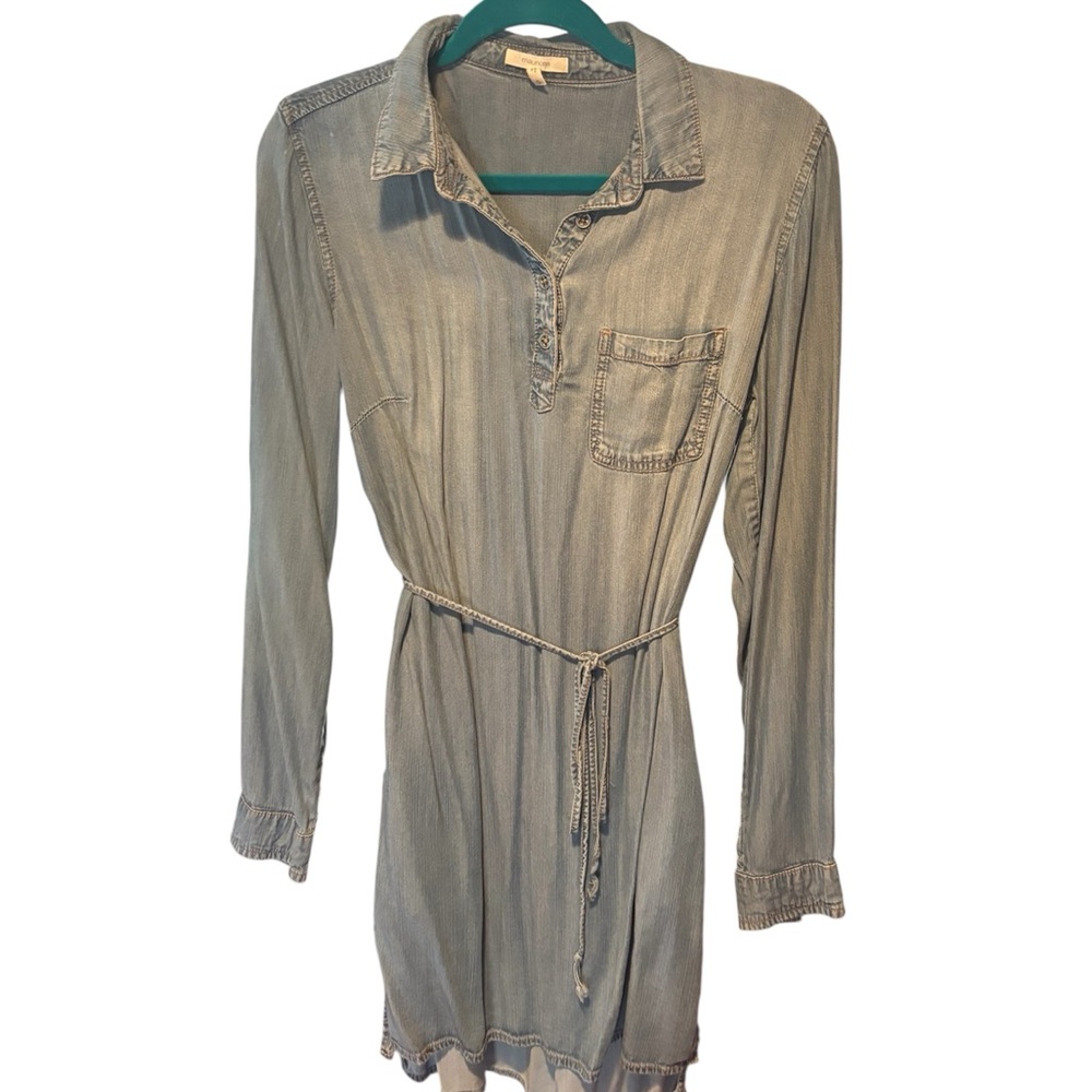 Maurices Light Blue Denim Shirt Dress